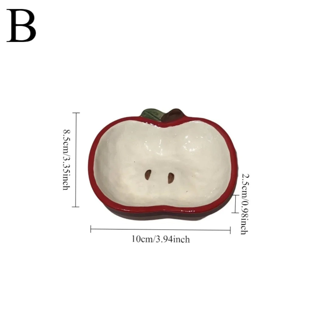 Cute Creative Apple Modeling Ceramic Dishes Kitchen Yogurt Bowls Salad Bowls Seasoning Dishes Table Decoration.